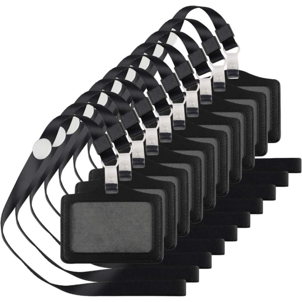 10-teiliges Set Namensschilder mit Kartenhaltern und Lanyards