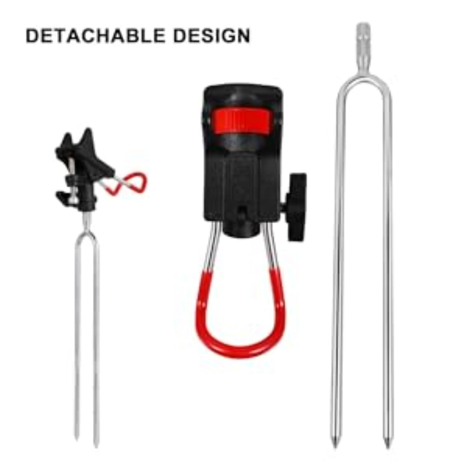 2 Angelrutenhalter mit Universalgelenk zur Bodenmontage