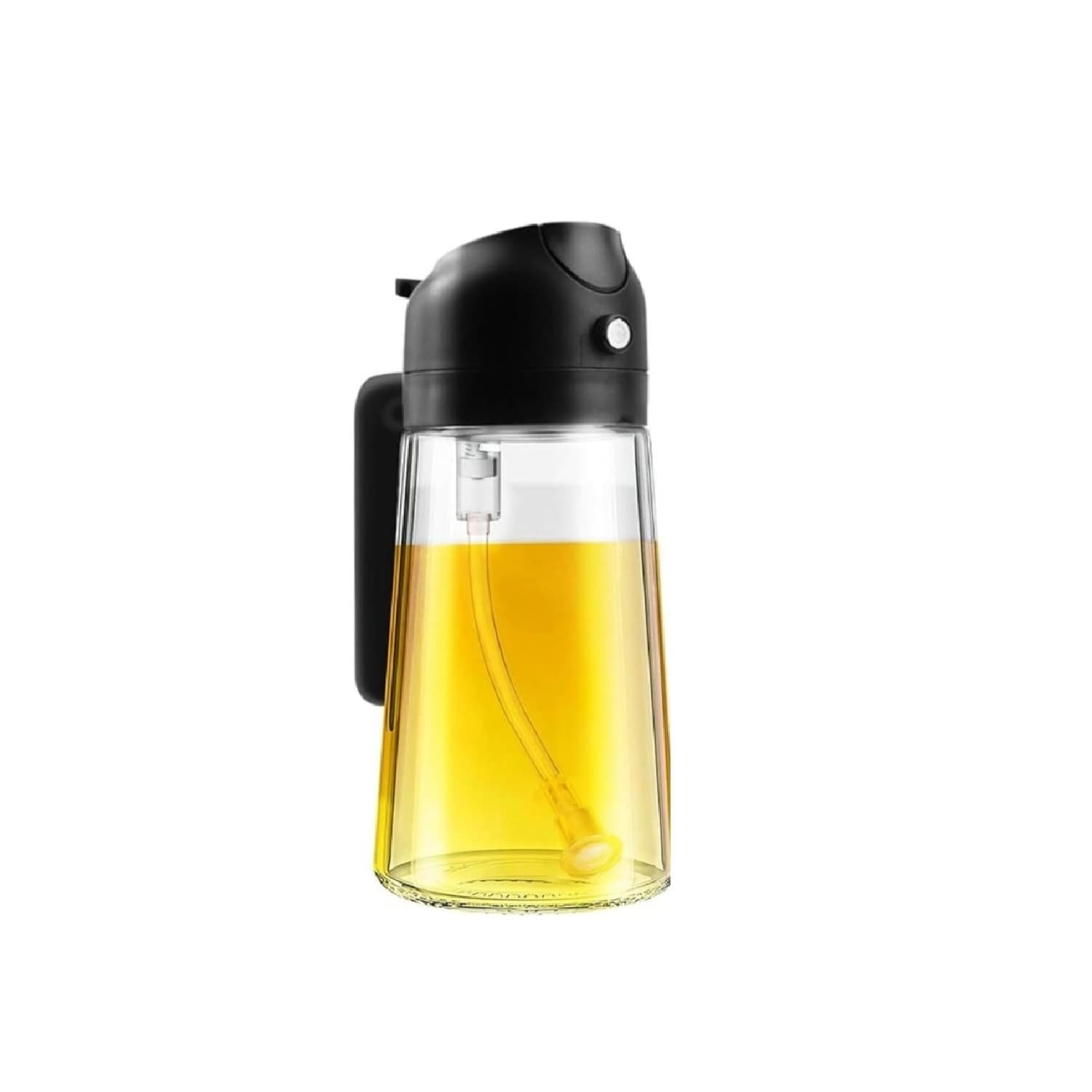 Glass Spray Bottle 470 ml for Kitchen, Black