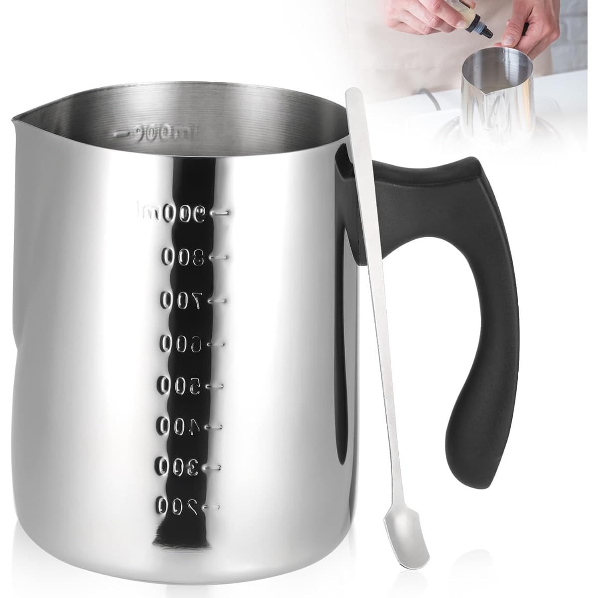 Fondoir à cire inox 900 ml avec graduation