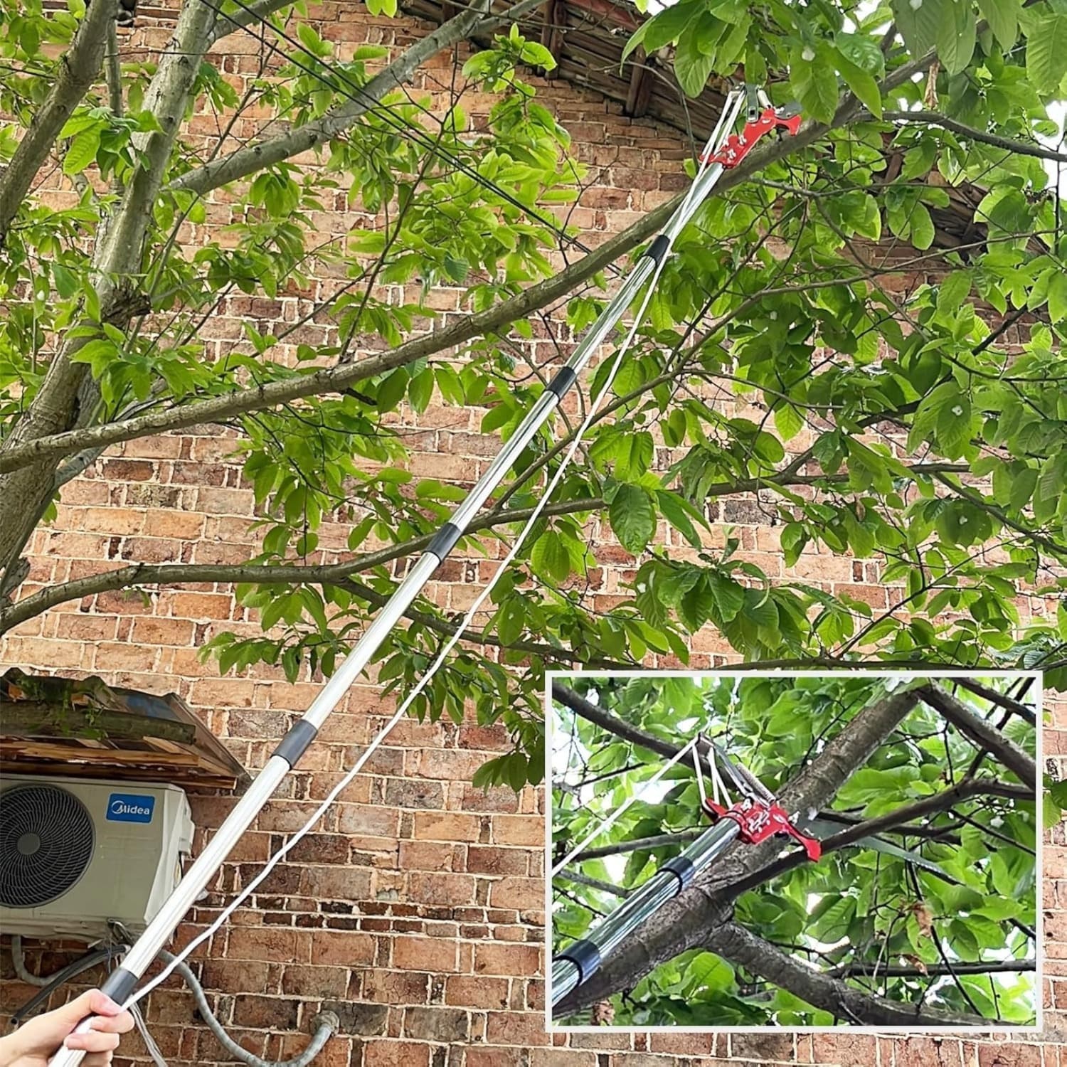 Teleskop-Astschere mit verstellbarer Säge aus Edelstahl