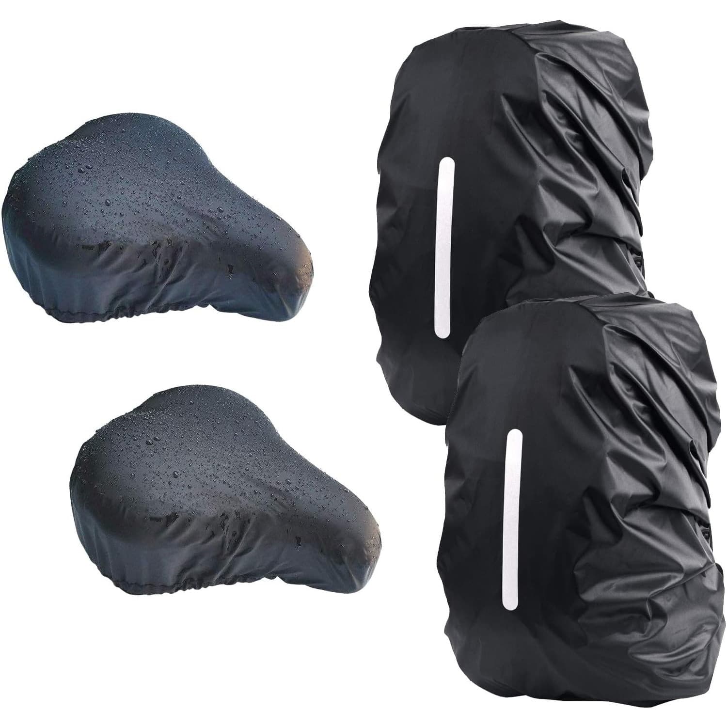 Set funda de sillín bici y cubierta mochila