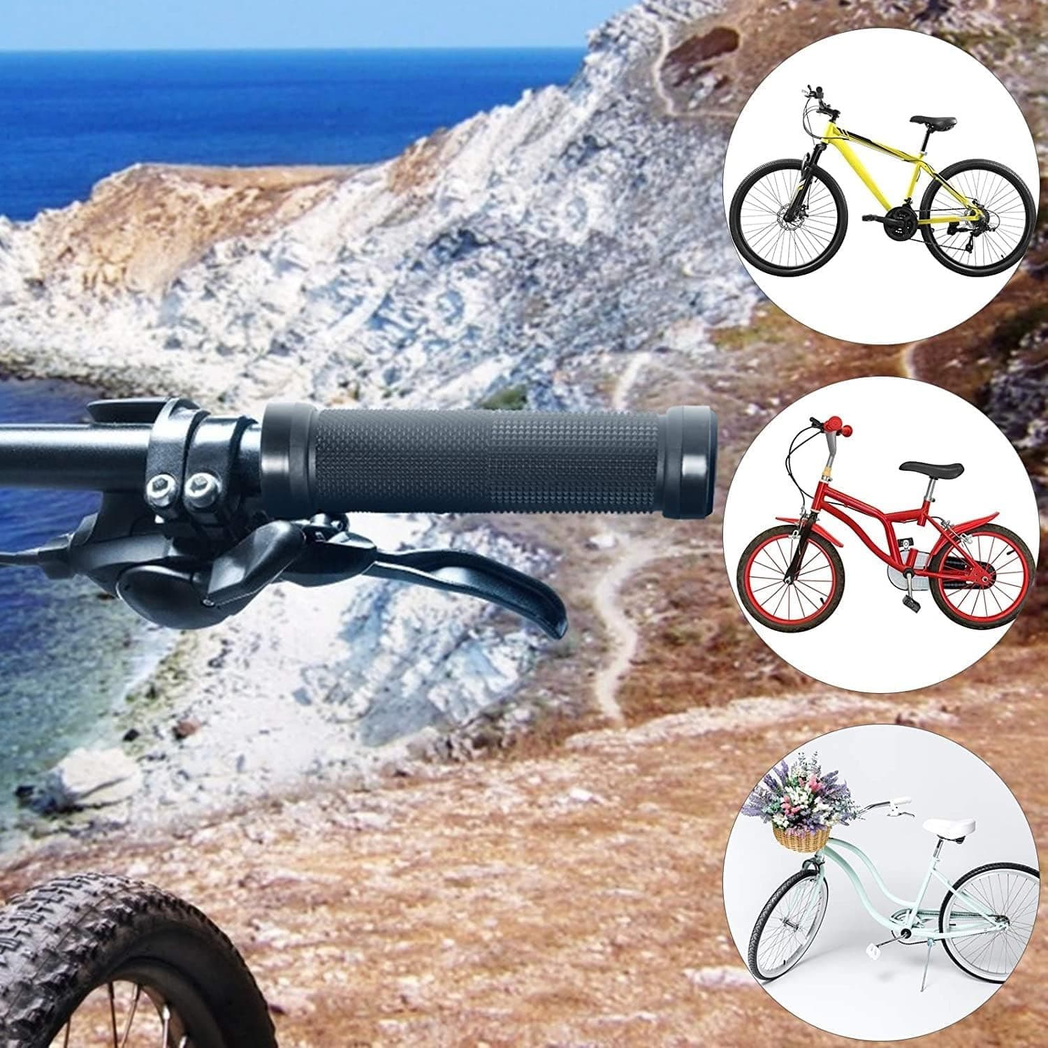 Set puños manillar bici, 2 piezas para bici y MTB