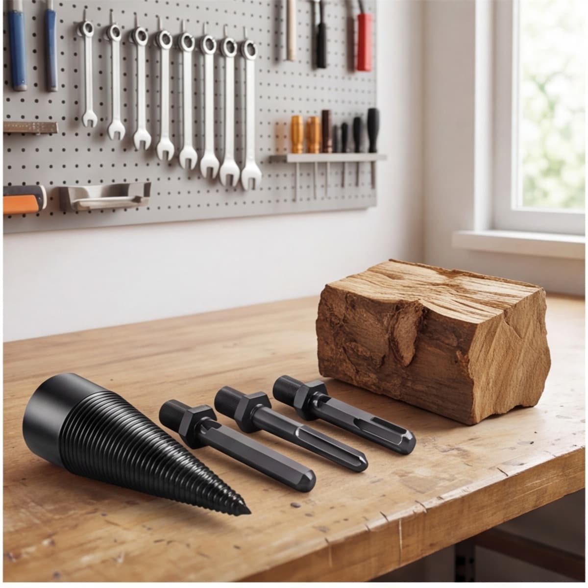 Set de 5 herramientas de perforación y hendido con broca para madera de 32 mm