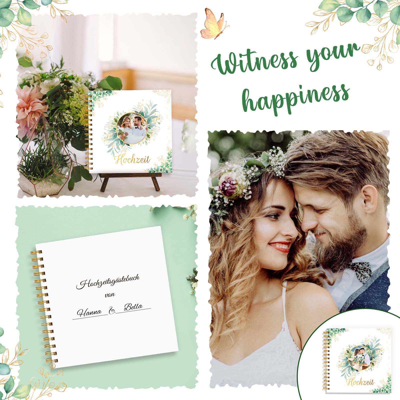 Elegantes Gästebuch für Hochzeit und Deko