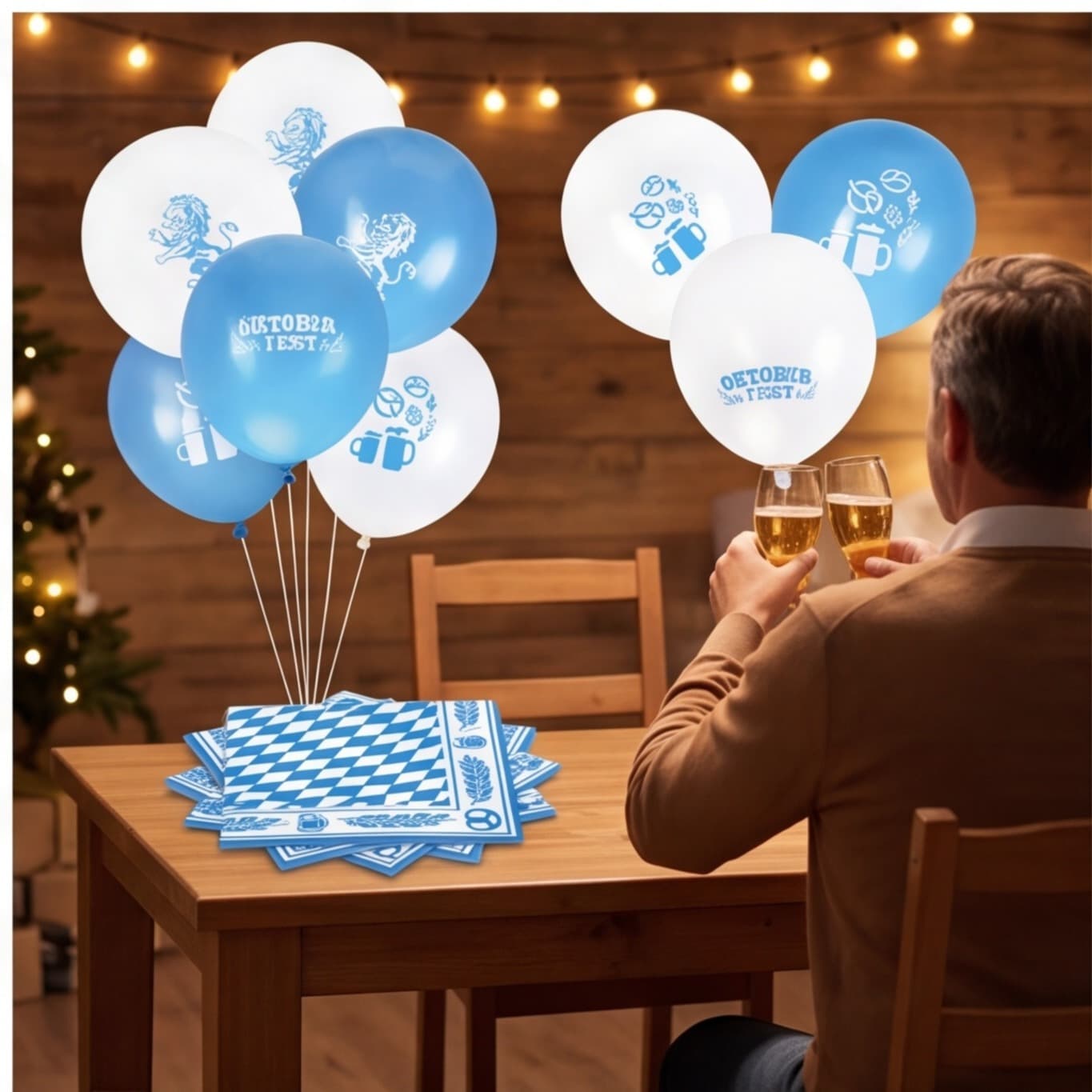 44-teiliges Oktoberfest-Set mit Servietten und Deko