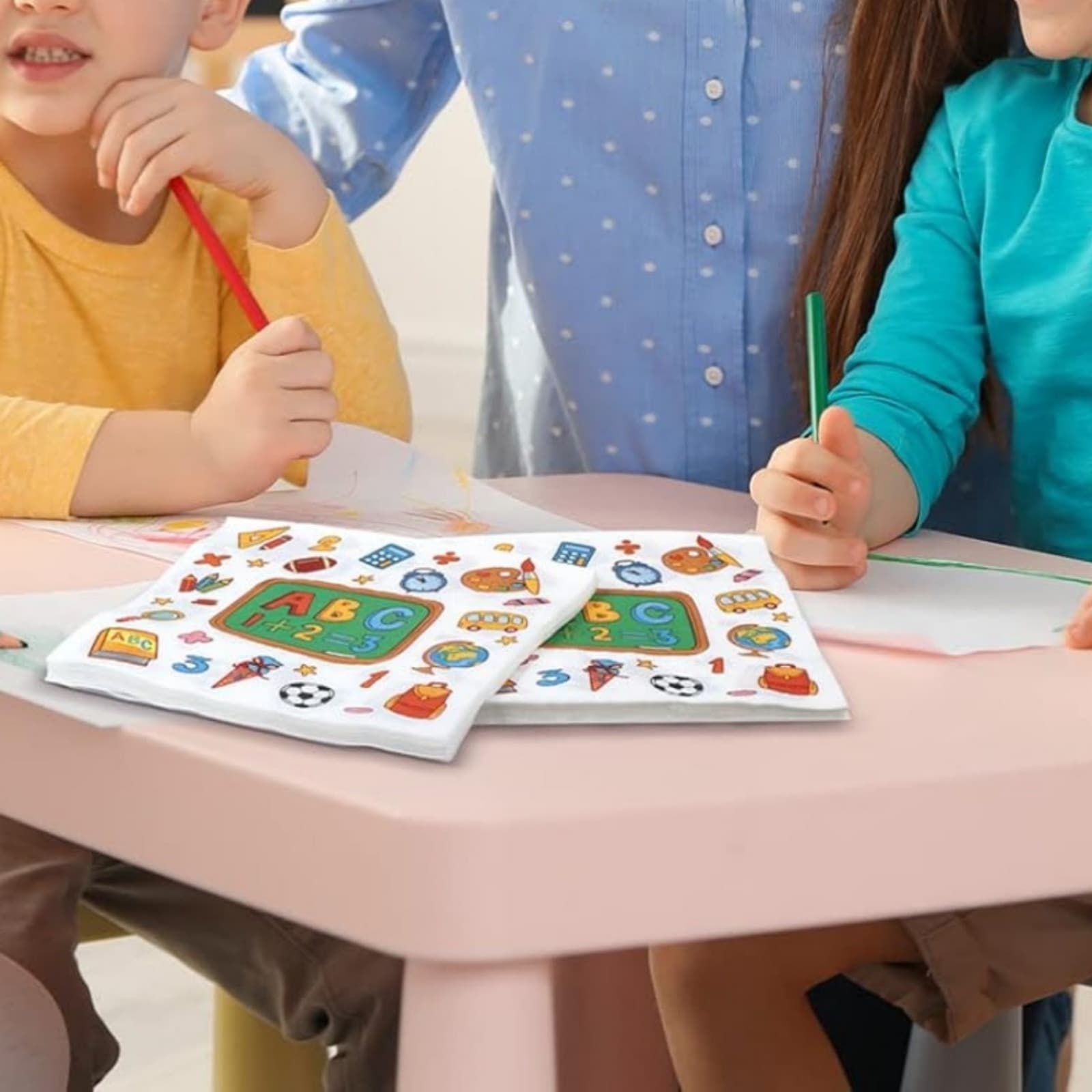 Schulstart Servietten, weiß, 40 Stück