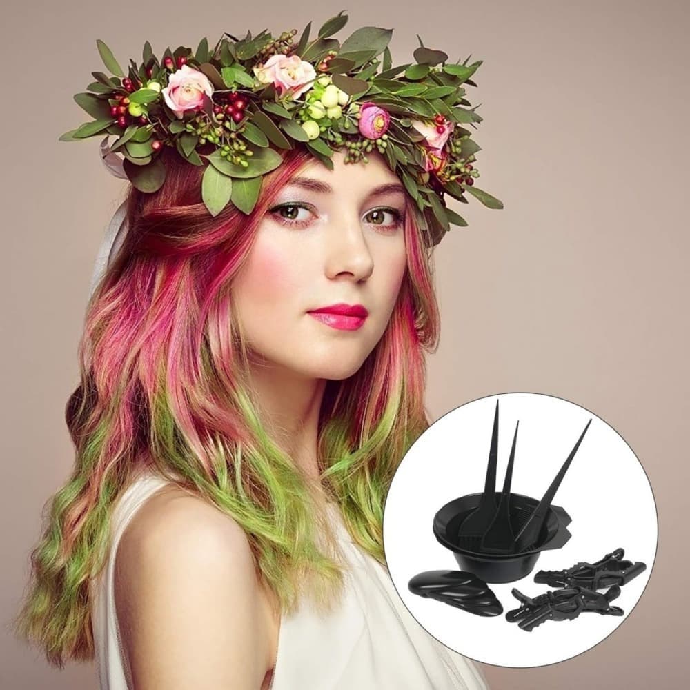 Haarfärbe-Set mit Strähnenkappe und Zubehör