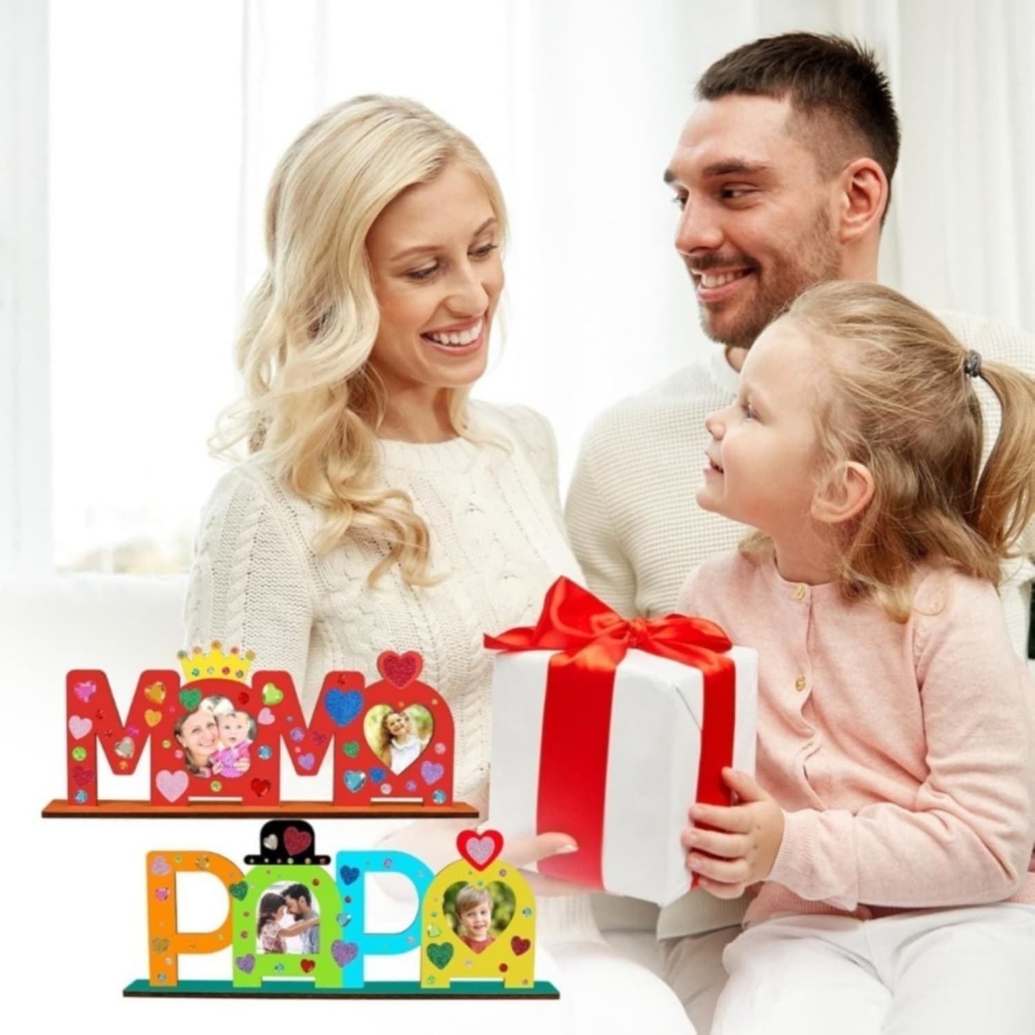 Wooden Picture Frame Set to Paint for Mom and Dad