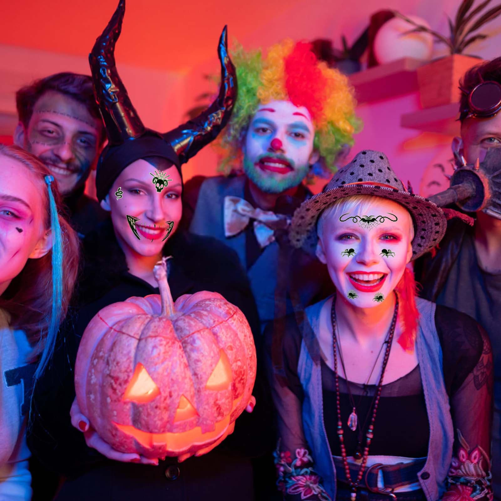 Selbstklebende Halloween-Deko-Aufkleber, 10er-Set