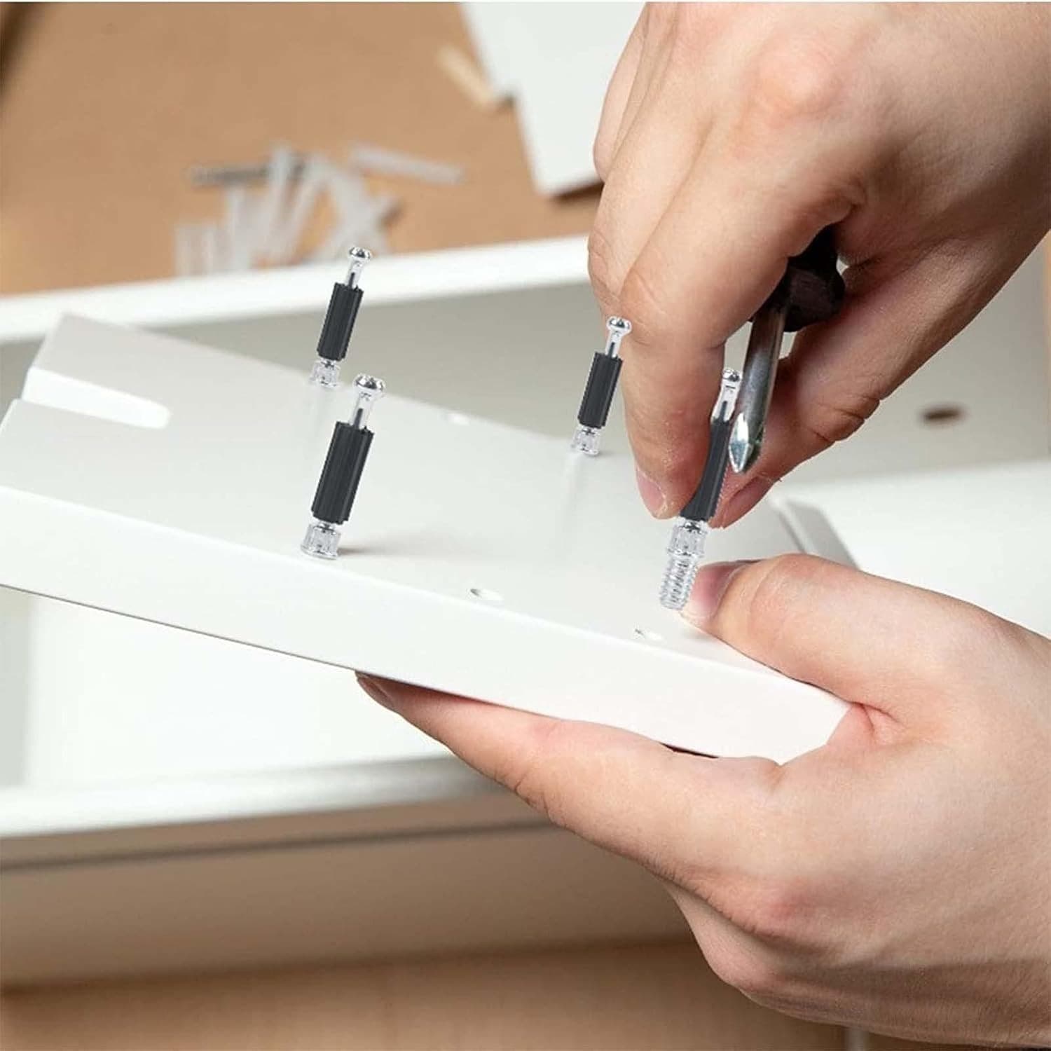 40 Exzenterverbinder und 40 Verbindungsschrauben für Möbelmontage