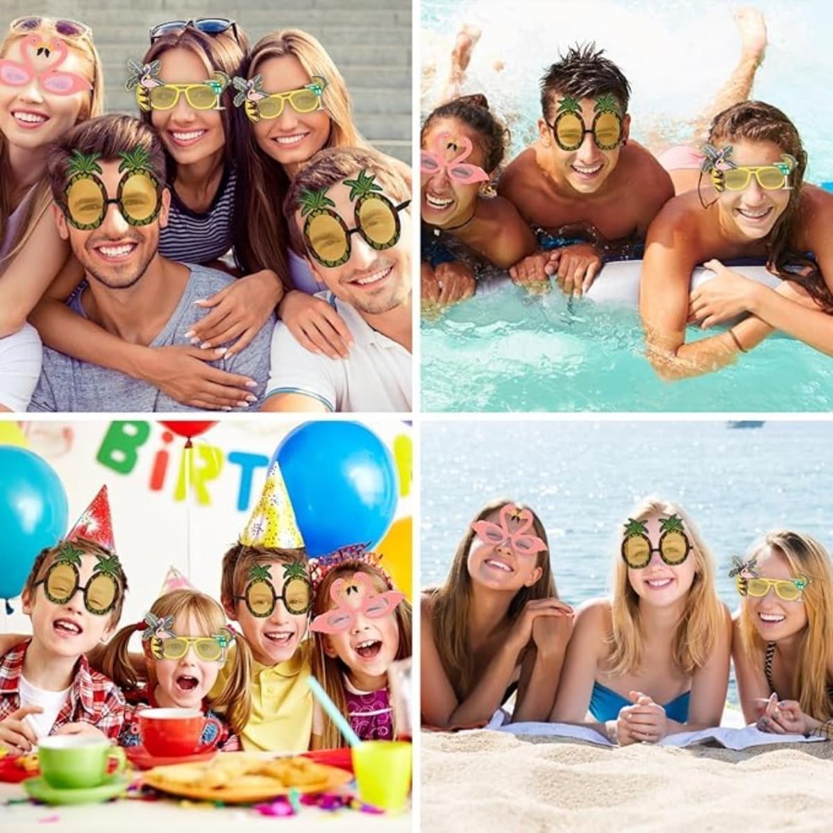 Sommer Party Set 6 Flamingo Deko, Ananas & Palmen