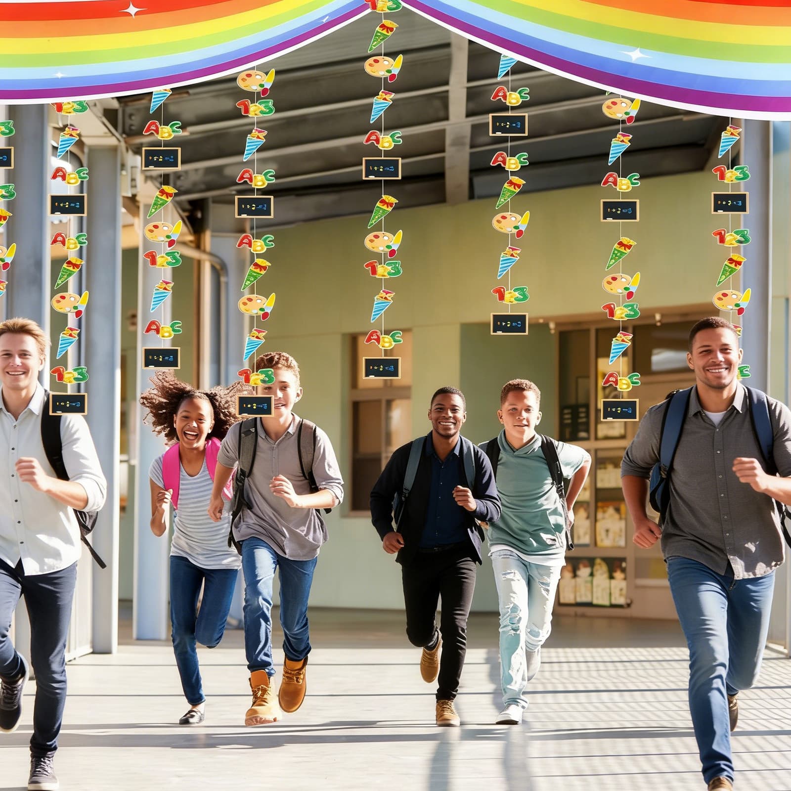 Deko-Set für den ersten Schultag mit Girlanden