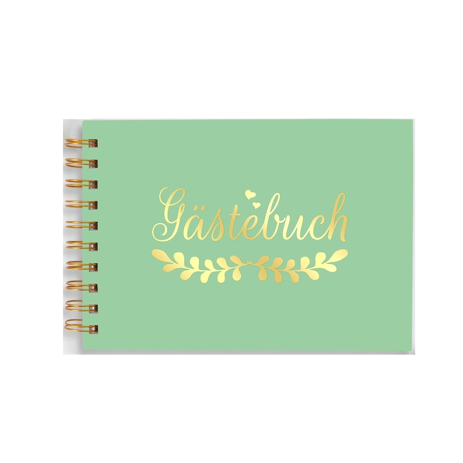 Mintgrünes Gästebuch für Glückwünsche und Erinnerungen