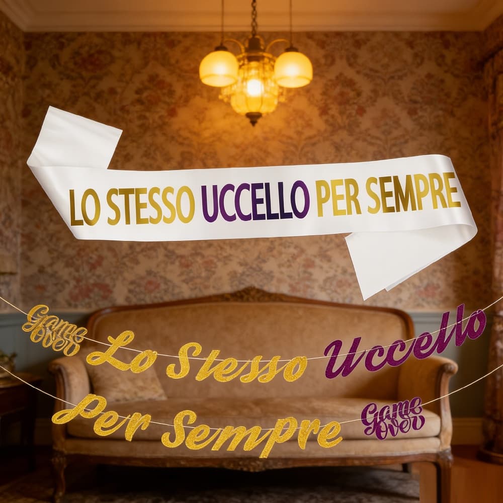 Party-Set mit Banner, Wimpelkette und Schärpe für Junggesellinnenabschied