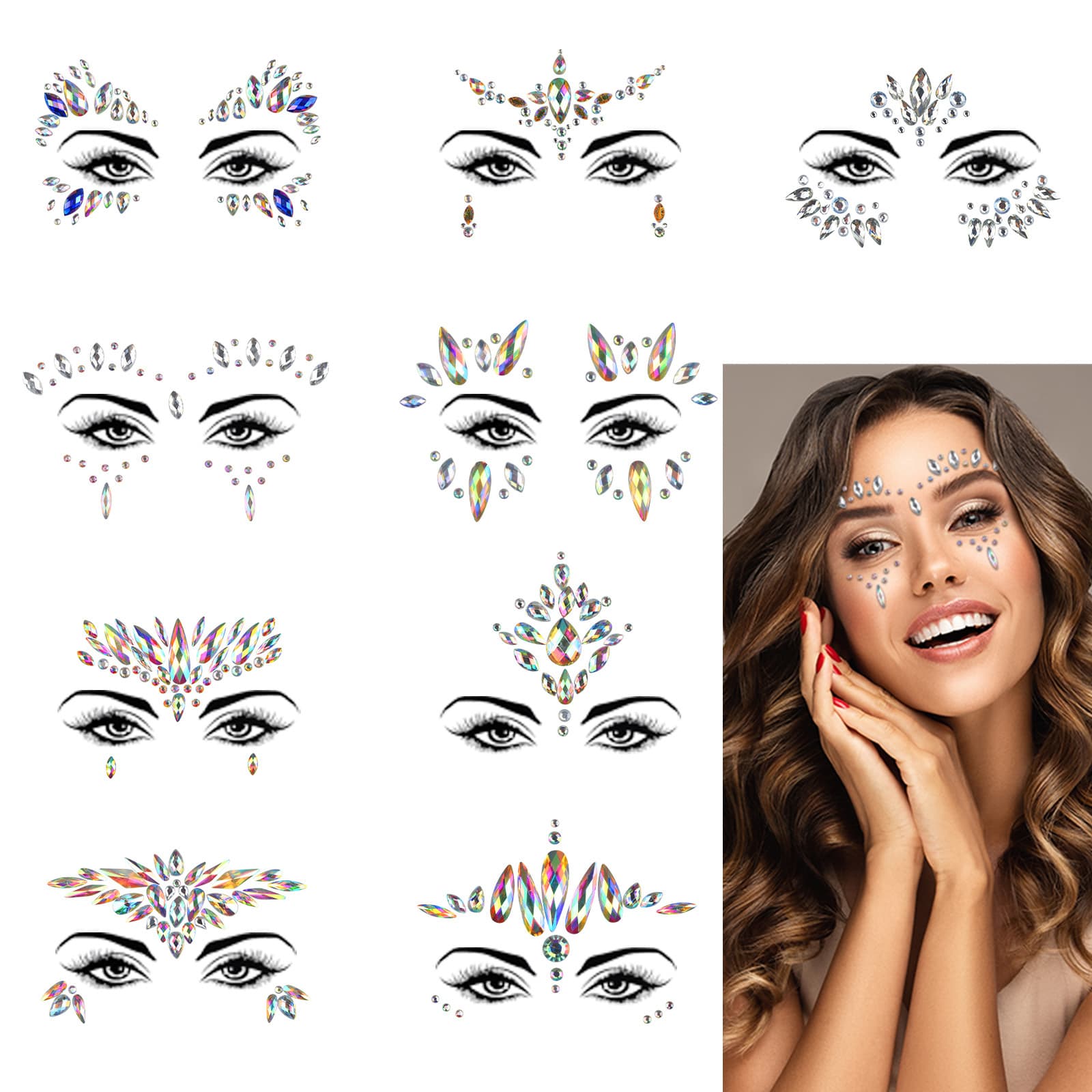 9-teiliges Karnevals-Accessoires-Set für Partys