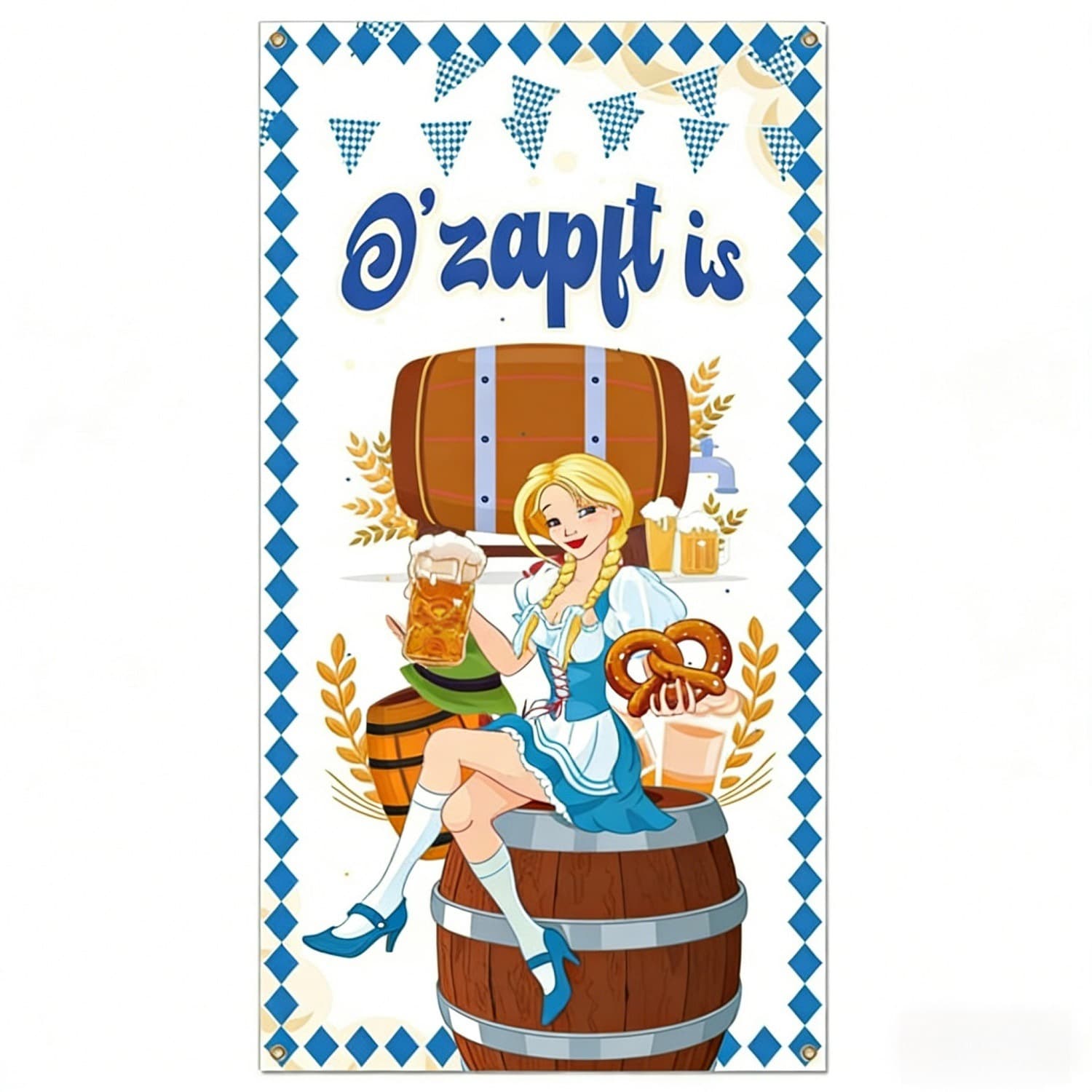 Bunte Wiesn Türvorhang Deko für Oktoberfest