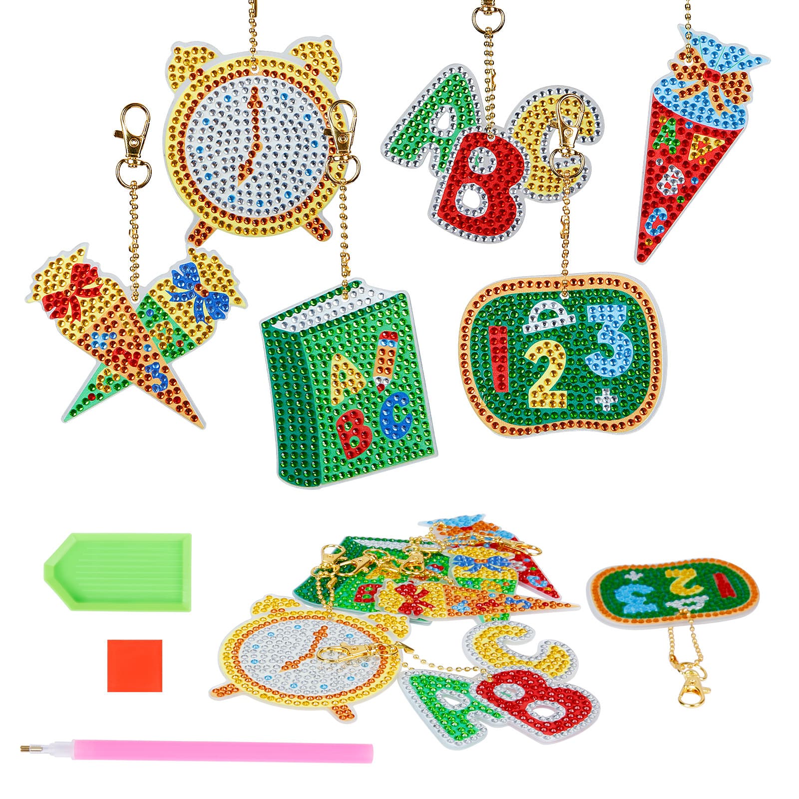 Kit de 6 porte-clés diamant DIY