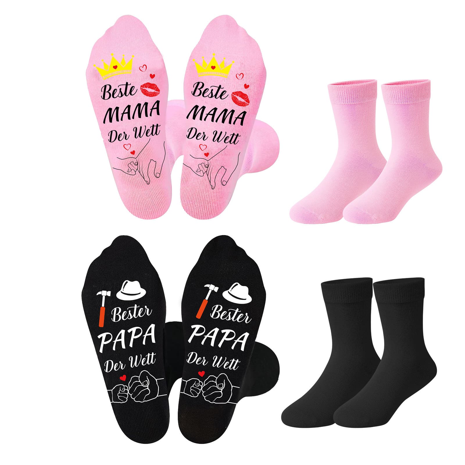 Best Mom and Dad Socken-Set, 2 Paar bedruckt