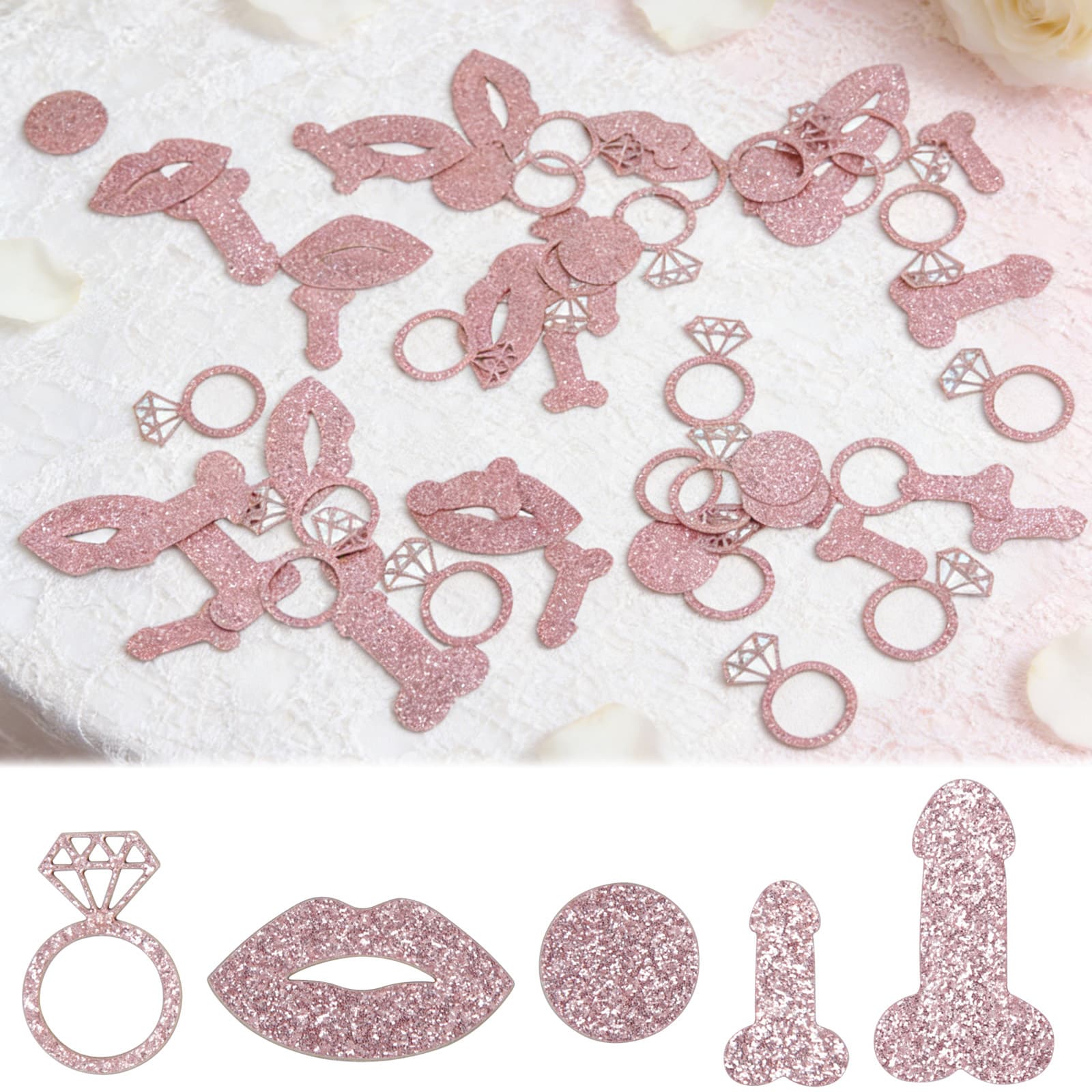 Rosegoldene Hochzeitskonfetti 350 Stück Deko