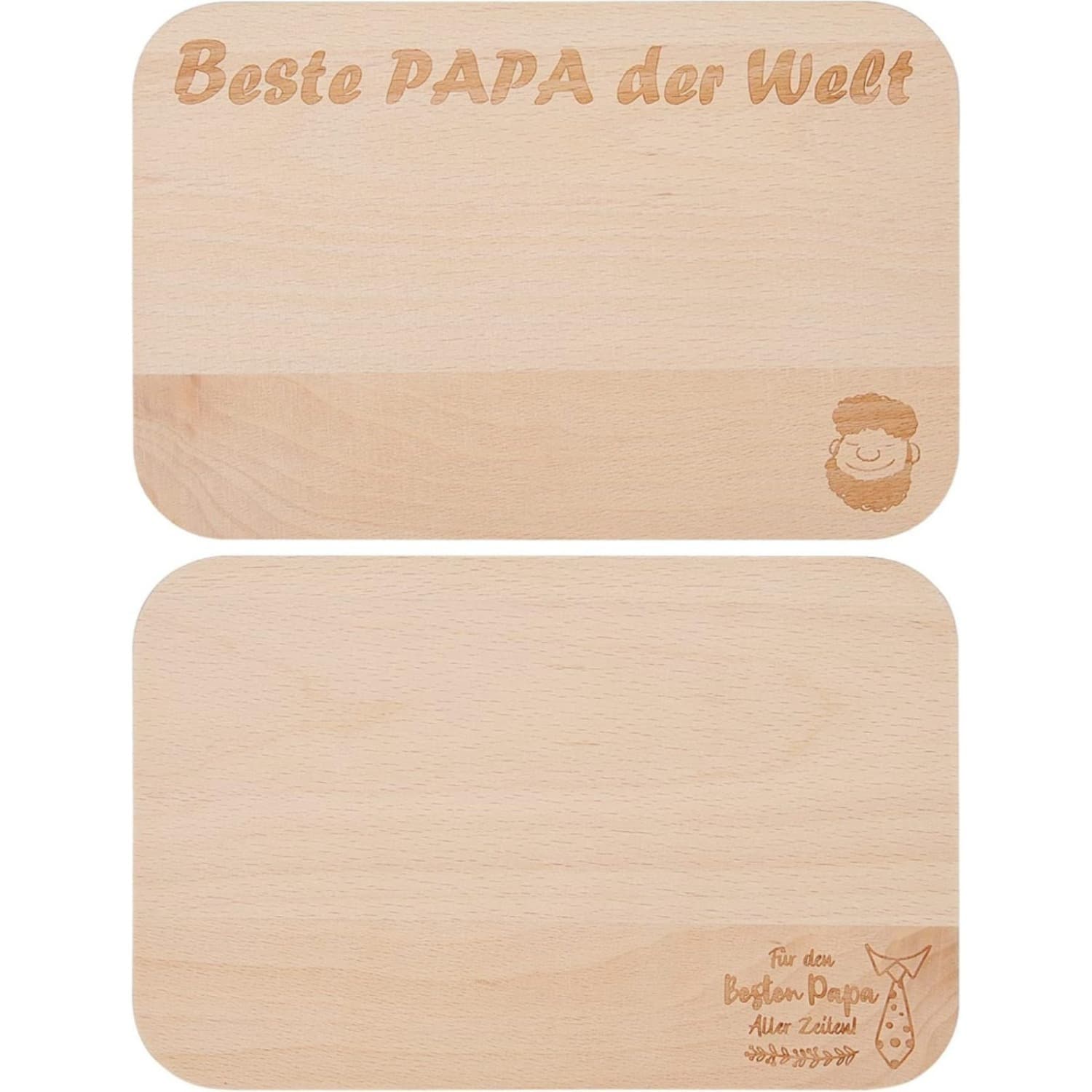 Planche à petit-déjeuner en bois gravée pour papa
