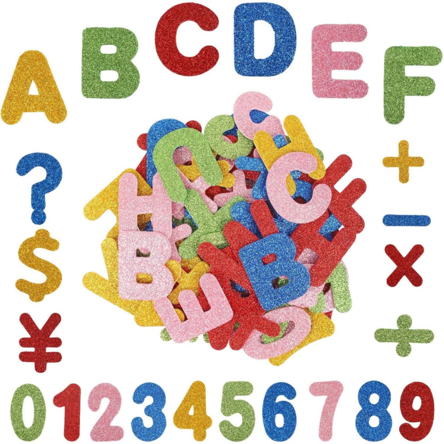 142-teiliges Glitzer-Schaumstoff Sticker Set