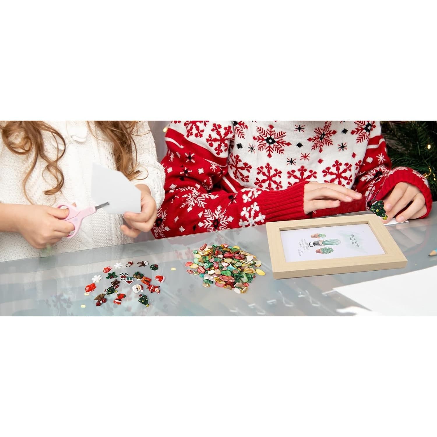 Kit mosaïque cadre bois Noël
