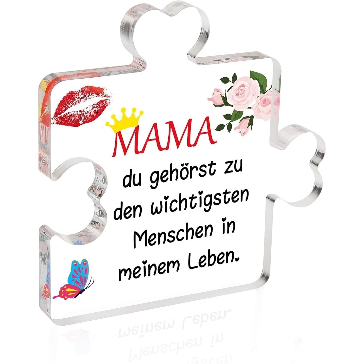 Graviertes Acryl-Puzzle-Tischaufsatz Geschenk für Mama