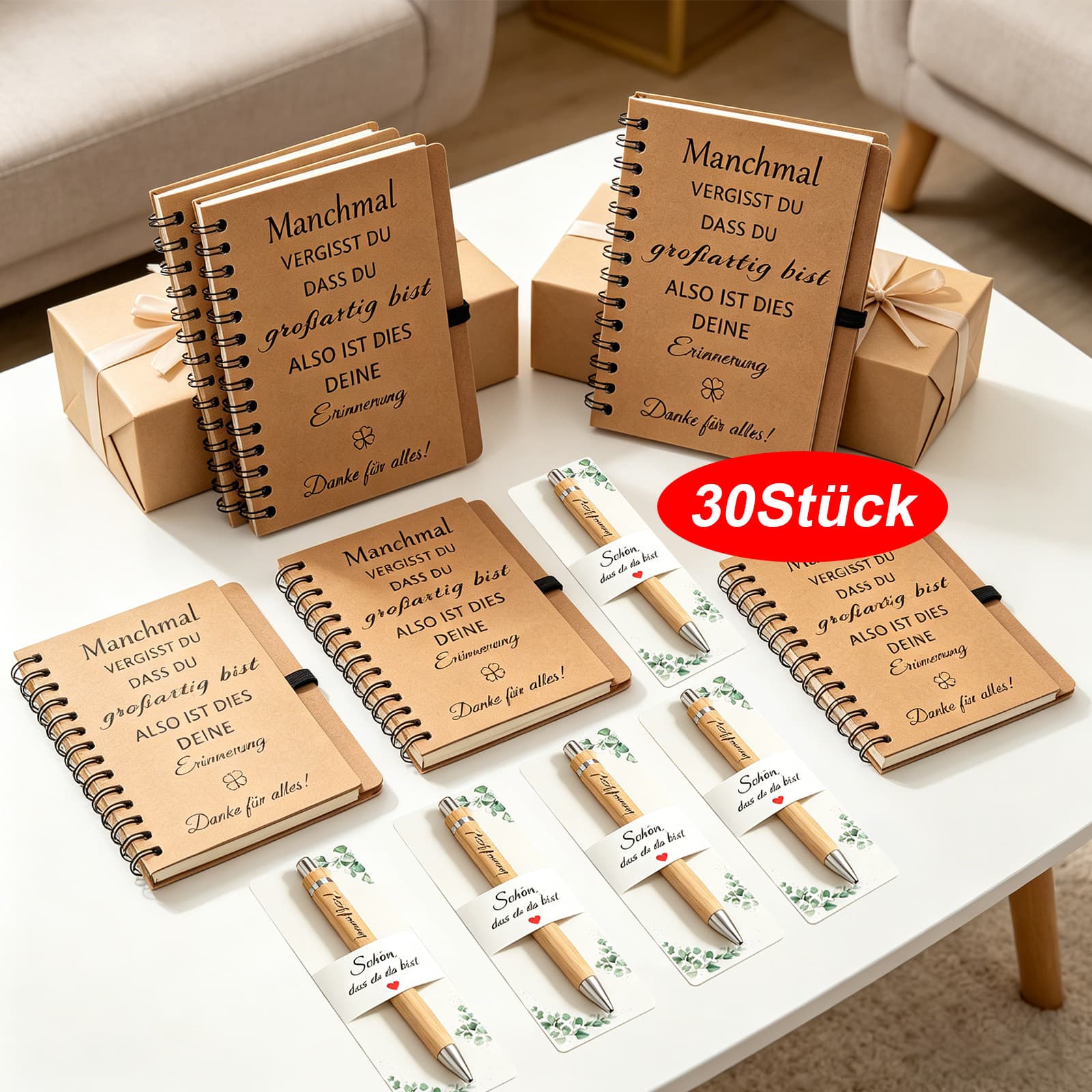 Power Cards Set mit Notizbuch und Stift, 12 Teile