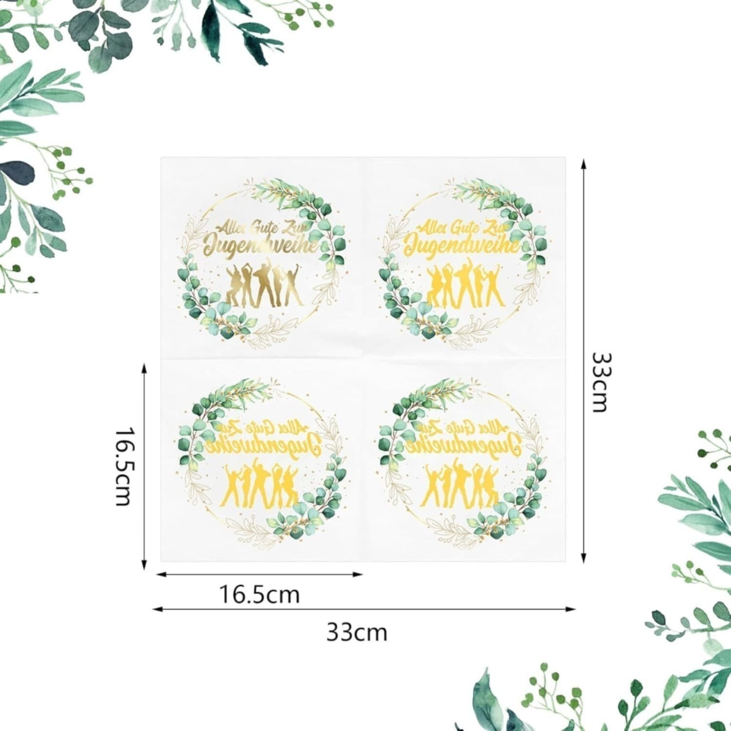 Napkins and table runner set All Good avocado green
