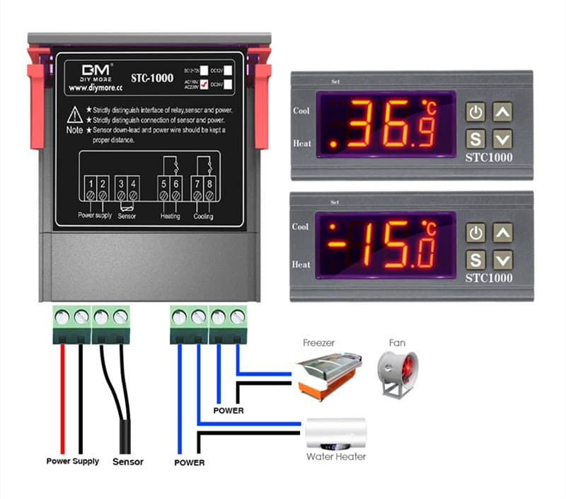 Aquarium-Brutmaschine Thermostate STC-1000