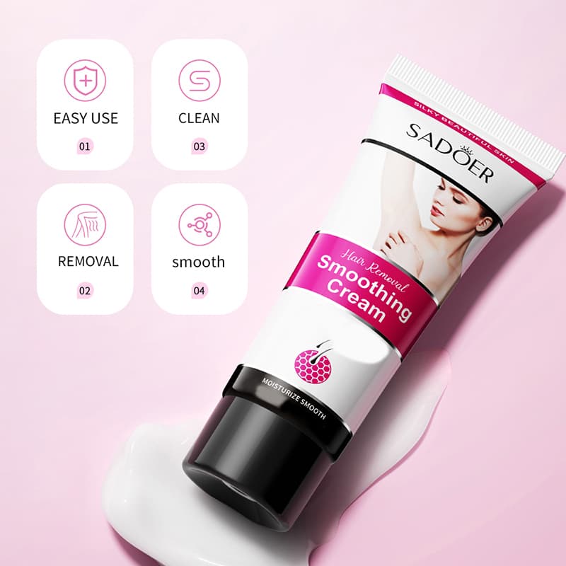 Crema depilatoria sensibile e rilassante - Amica della pelle, senza dolore, rimuovi peli perfetta per le donne, idratante viso e corpo