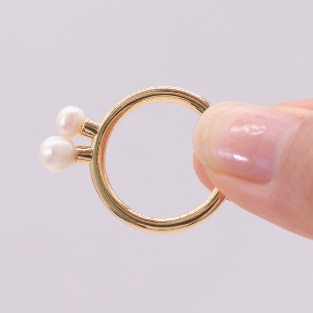 Ensemble de bijouterie en cuivre plaqué or véritable perle d'eau douce