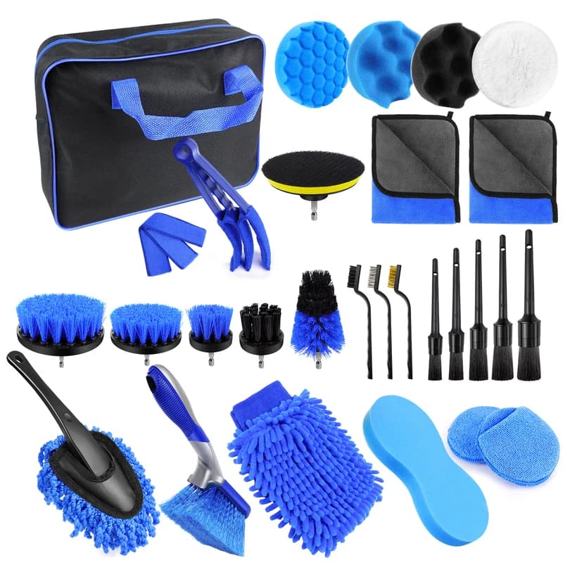 Professionelles Car Detailing Brush Set - Innen & Außen Reinigung