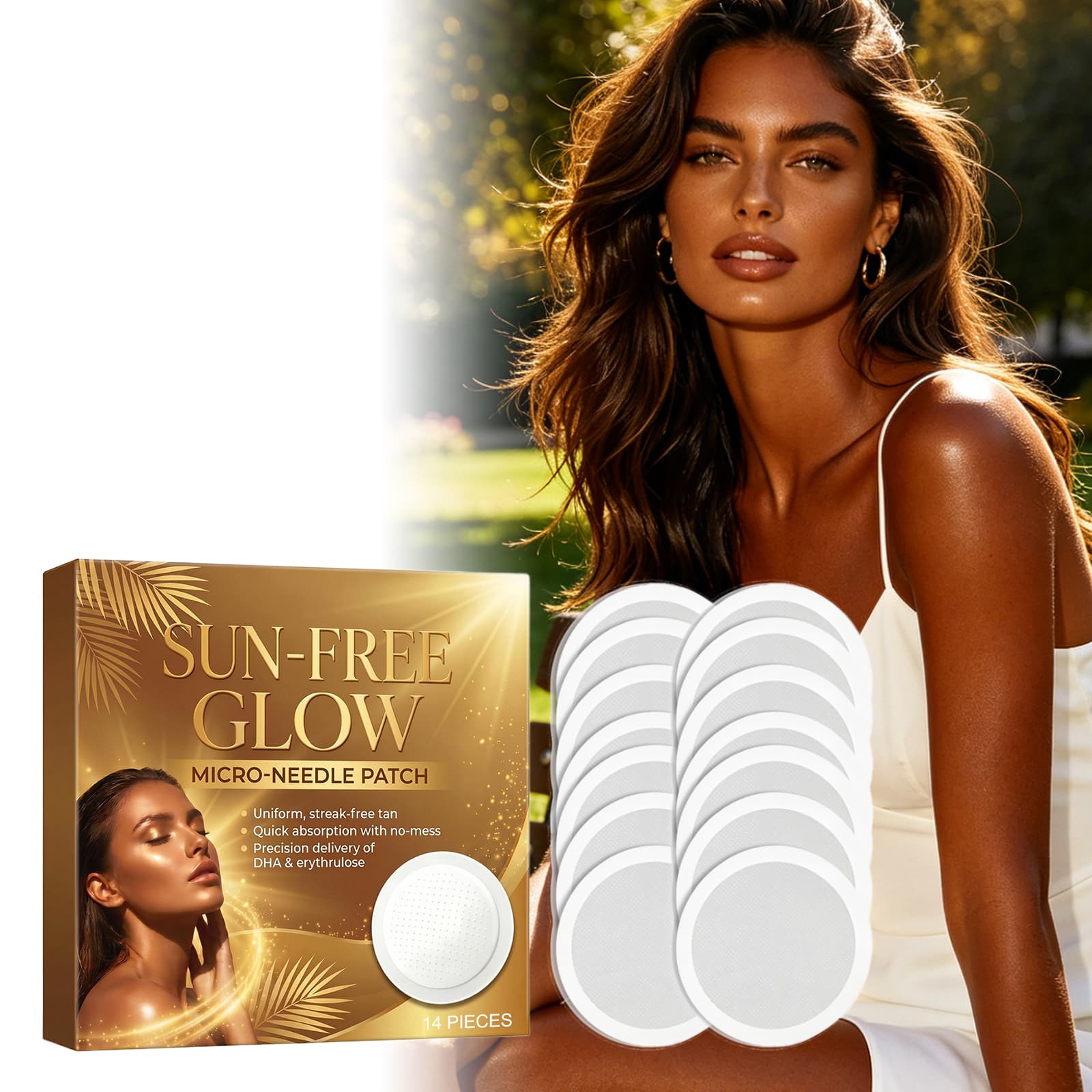 Pezzo autoabbronzante a microaghi senza sole 14pcs