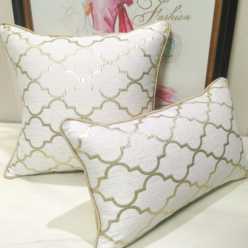 Chair Pillow Cover Light Luxury And Simplicity Modern Beige Gold