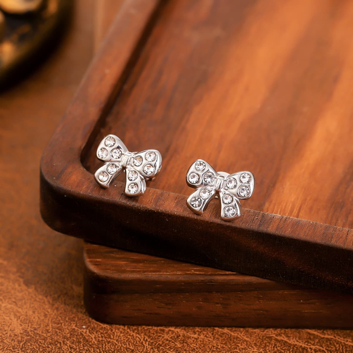 Half Sunflower French Vintage Stainless Steel Studs Minimal High-End Women Earrings
