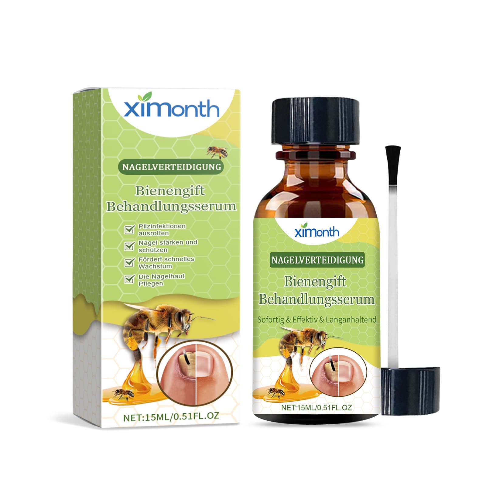 Ximonth Essence de Soin des Ongles Nettoie Doucement, Hydrate, et Nourrit les Ongles des Mains et des Pieds - Une Essence de Soin des Ongles Quotidienne