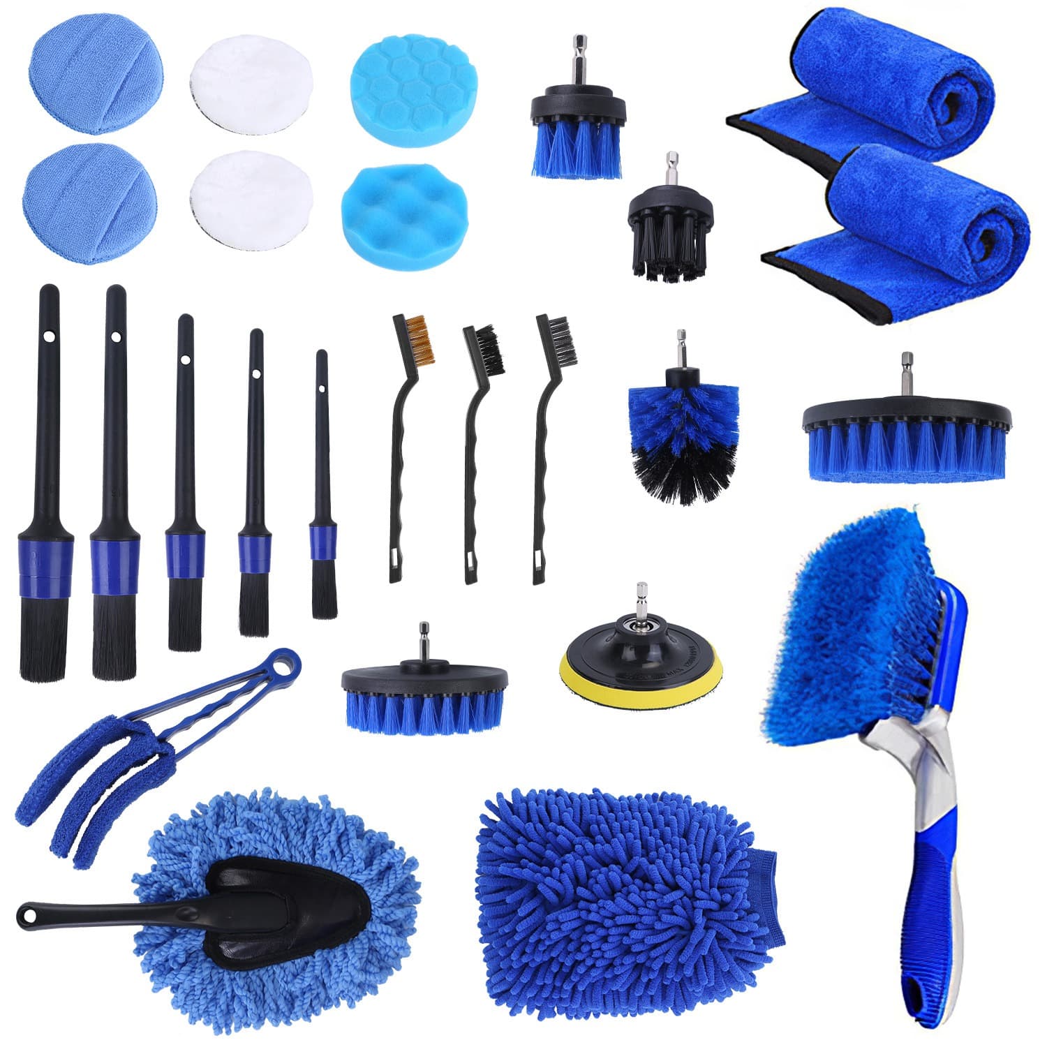 26-teiliges Car Detailing Brush Kit: Exterieur & Interieur