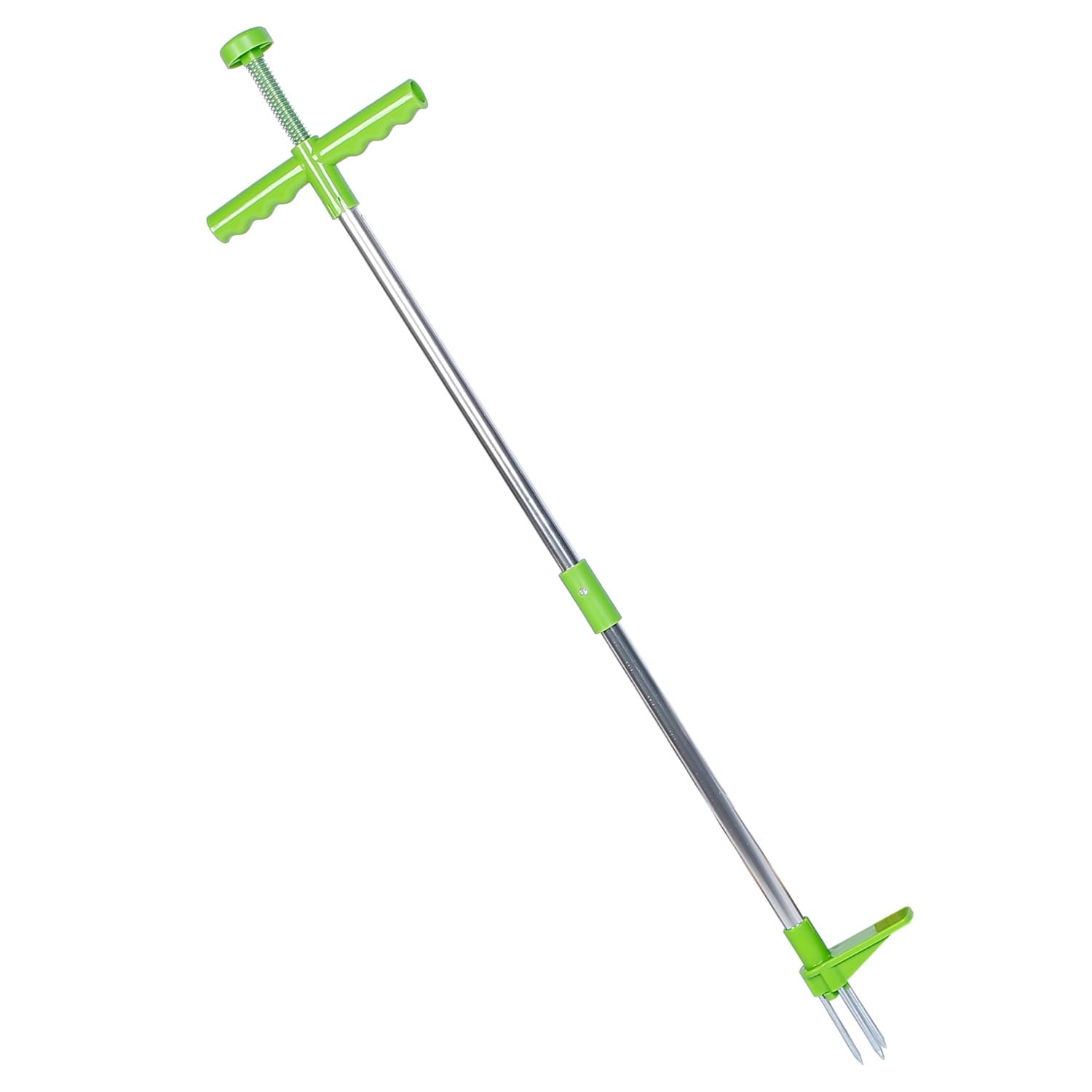 1Pc Extractora de malas hierbas Twister de pie Retirador de raíces Herramienta manual de aluminio 3 garras 99,05 cm con pedal para la primavera y el verano