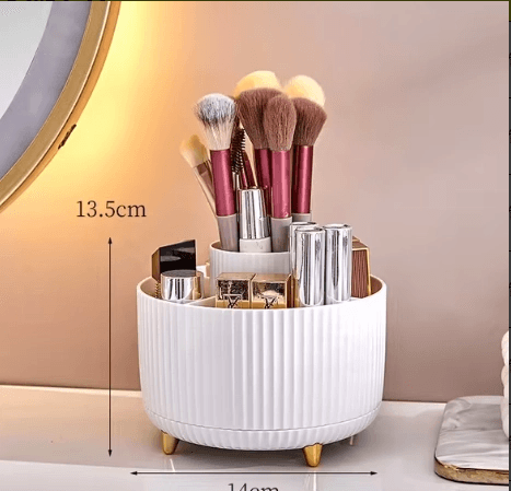 Scatola di archiviazione per scrivania bianca in ABS con divisori per cosmetici, cancelleria - Design minimalista moderno