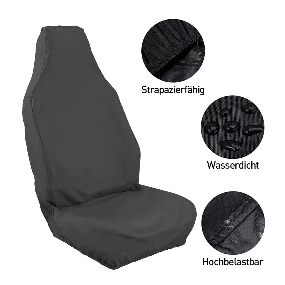 Wasserfeste schwarze Sitzbezüge für Ford Transit MK6 MK7 MK8