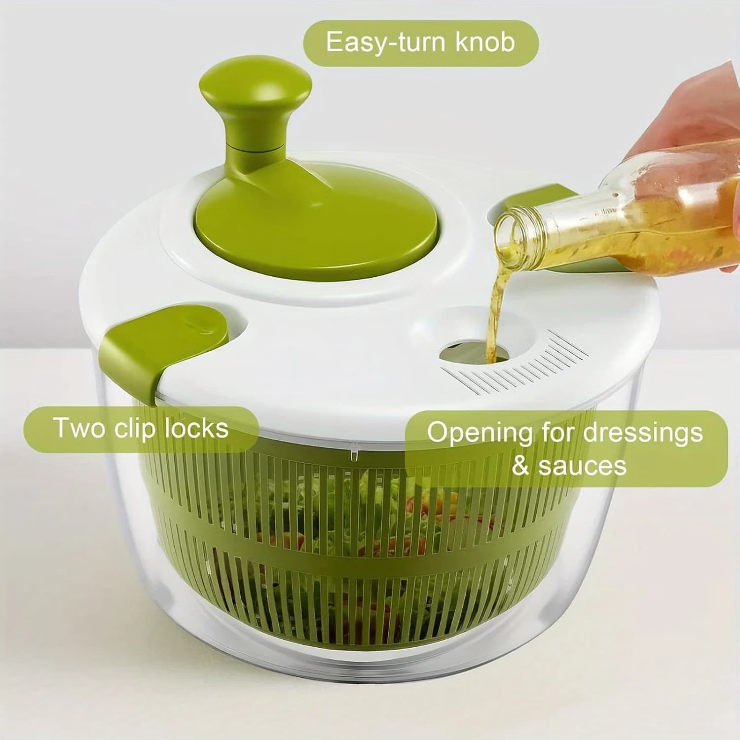 Centrifugadora de ensaladas y secador de verduras 5 litros