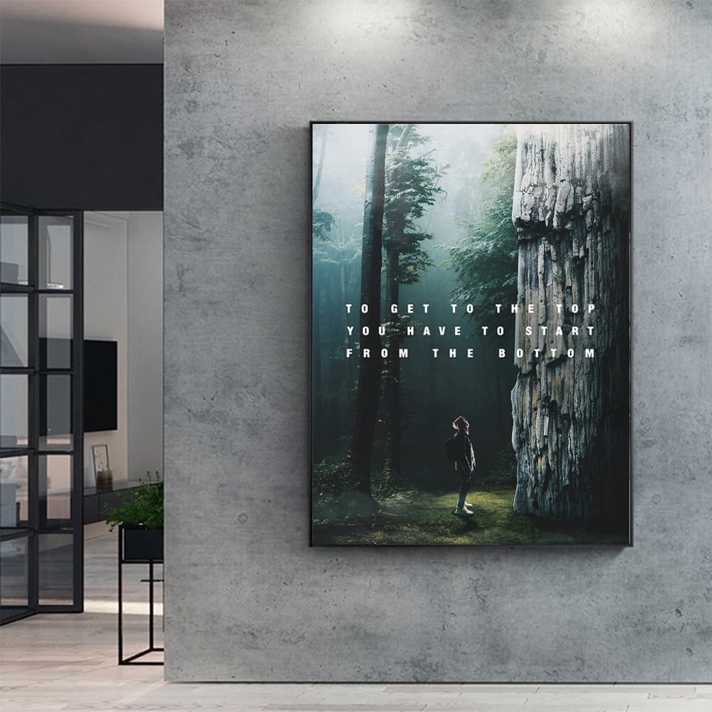 Décor de mur moderne toile citations inspirantes peinture art mural poster