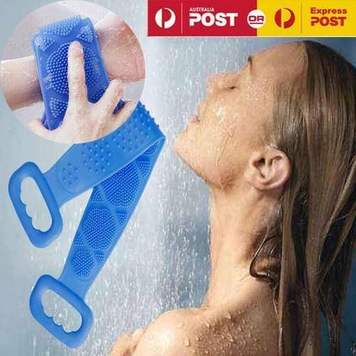 Silikon-Rückenschrubber für die Dusche - Exfoliationsbürste in Purple
