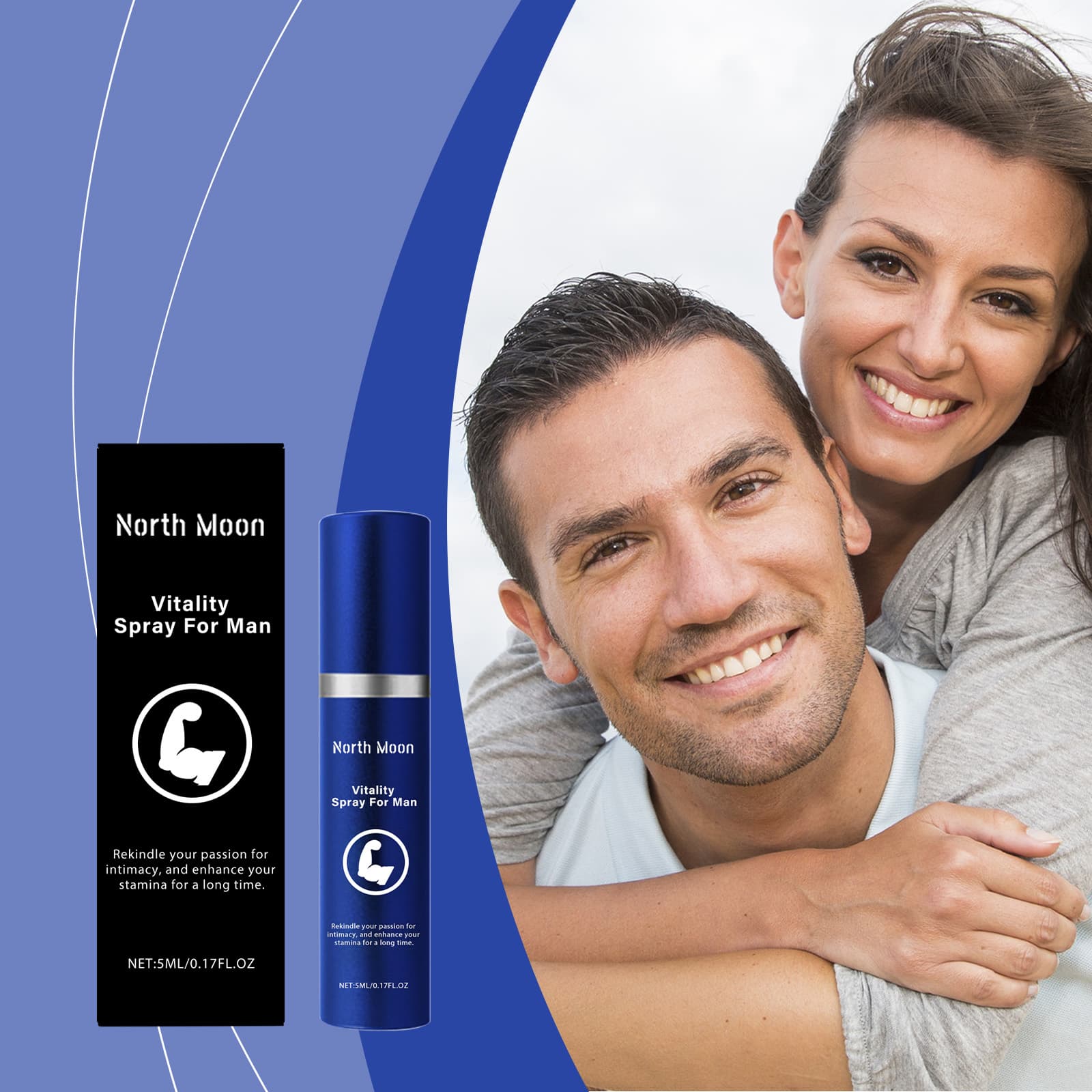 Spray Intimo Uomo con Estratti di Epimedium, Ginseng e Radice di Maca, Migliora l'Endurance e il Piacere Intimo