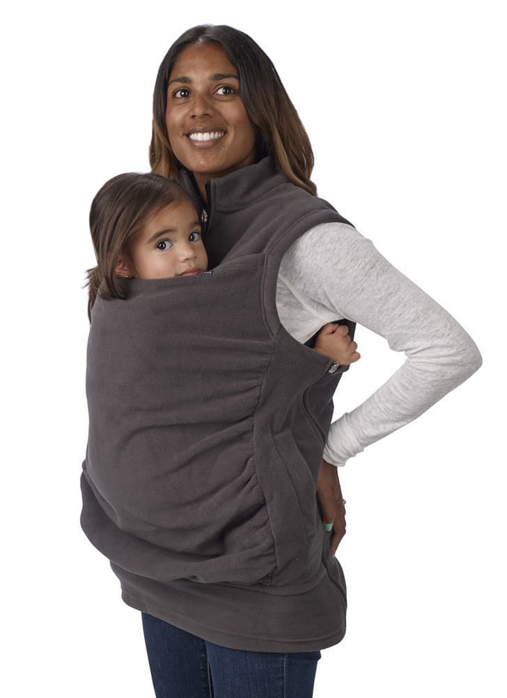 Dreifach funktionaler Mutterkänguru-Pullover ohne Ärmel für Frauen