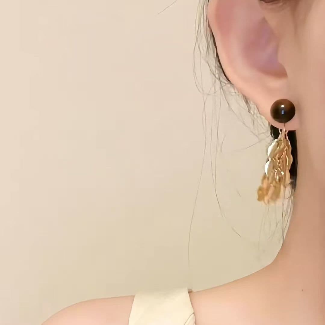 Boucles d'oreilles clip en épi de blé doré pour femmes sans perçage d'oreille