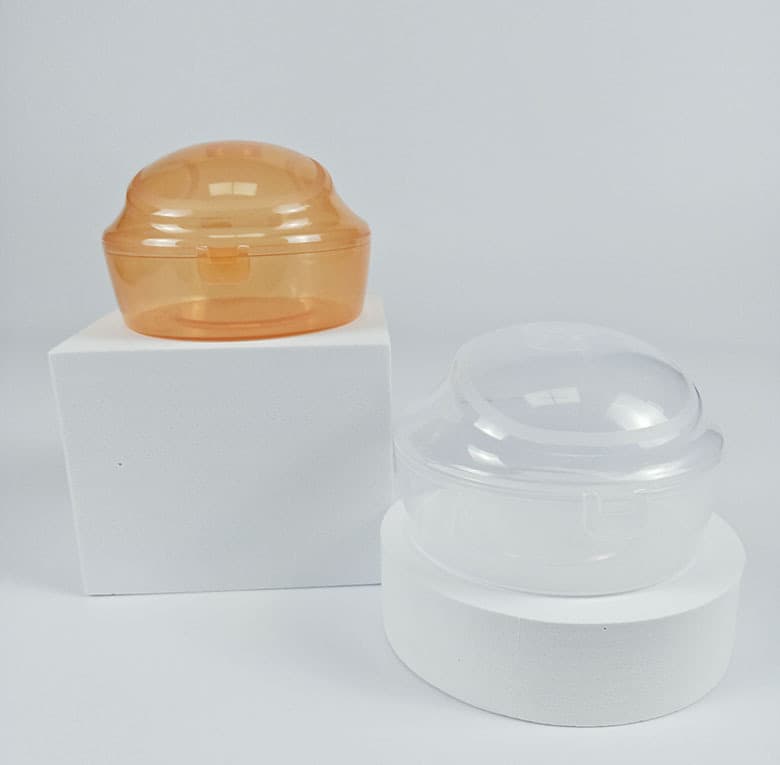 Boîte de rangement étanche à la poussière en argent nano pour tétines