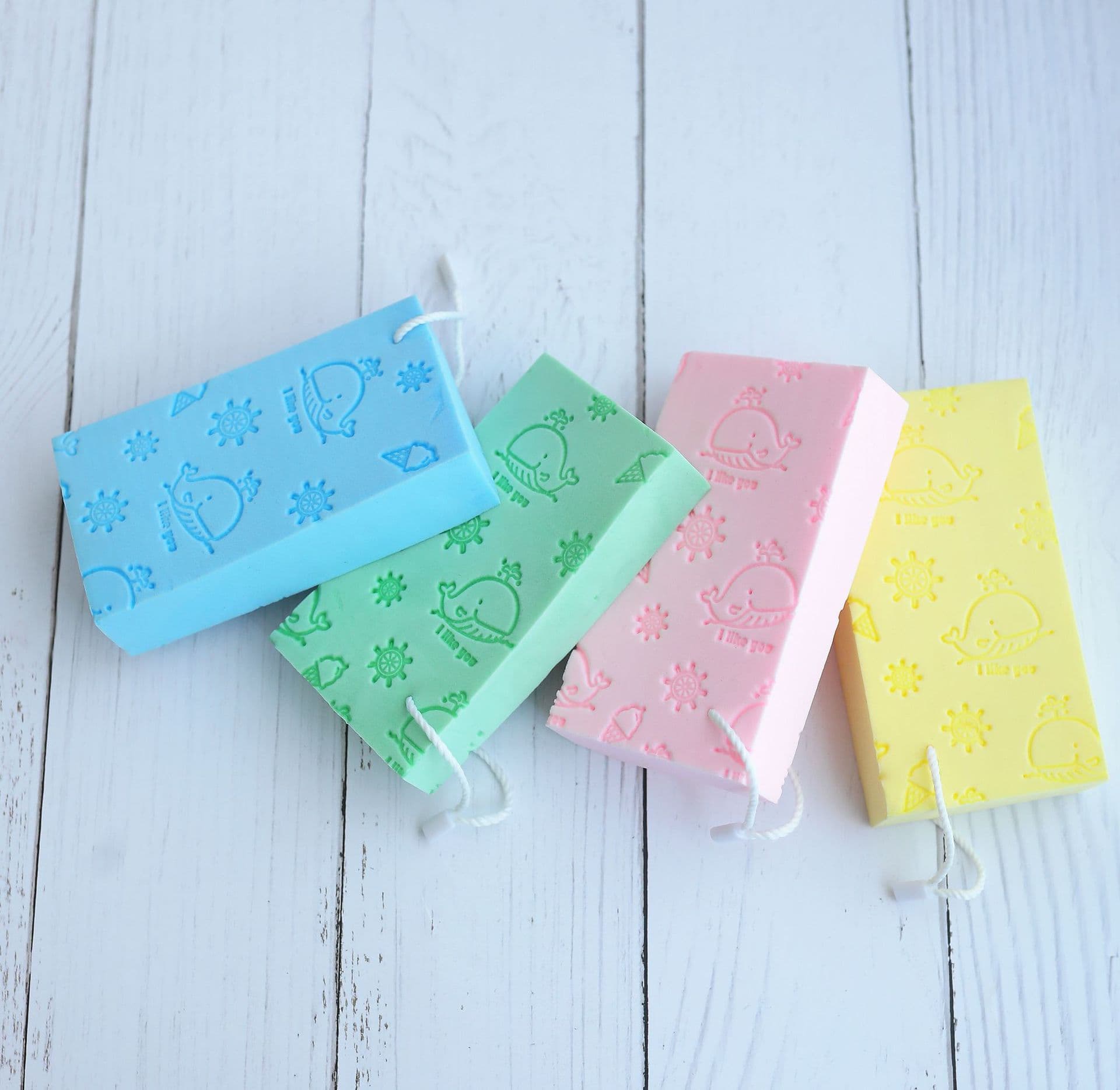 Sponge da bagno per bambini cartoon in cotone spugna di sfregamento